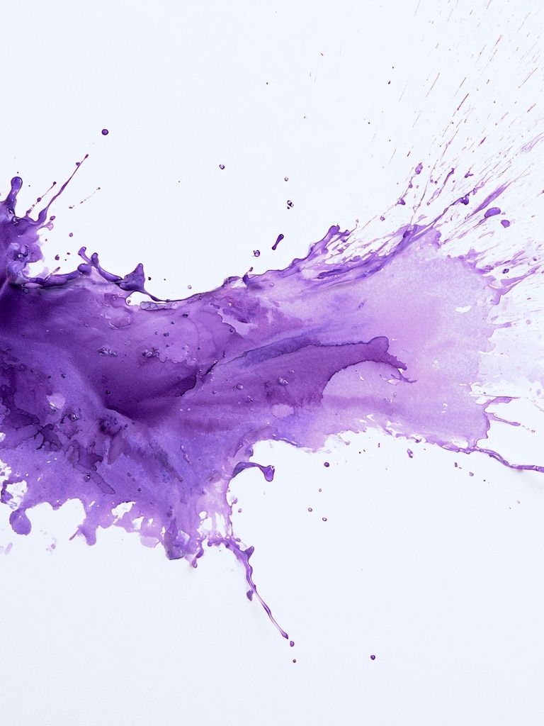 Purple Paint Splash Abstract Print. poster — abstract art