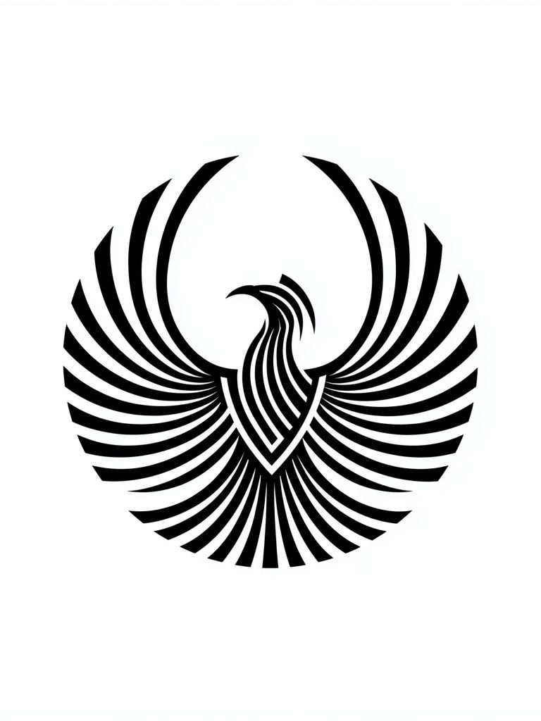 Abstract Phoenix Emblem Poster. poster — abstract art