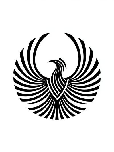 Abstract Phoenix Emblem Poster. poster