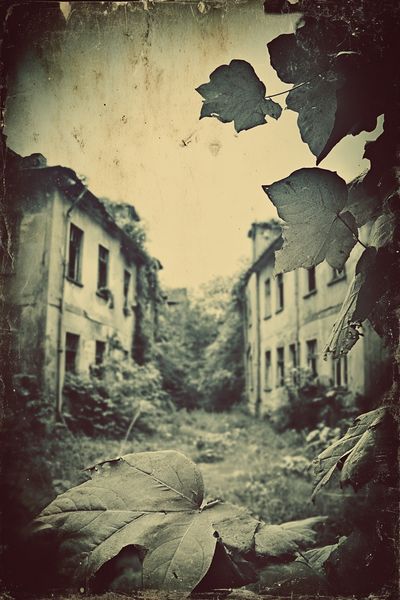 Abandoned Building — Vintage Print. poster print