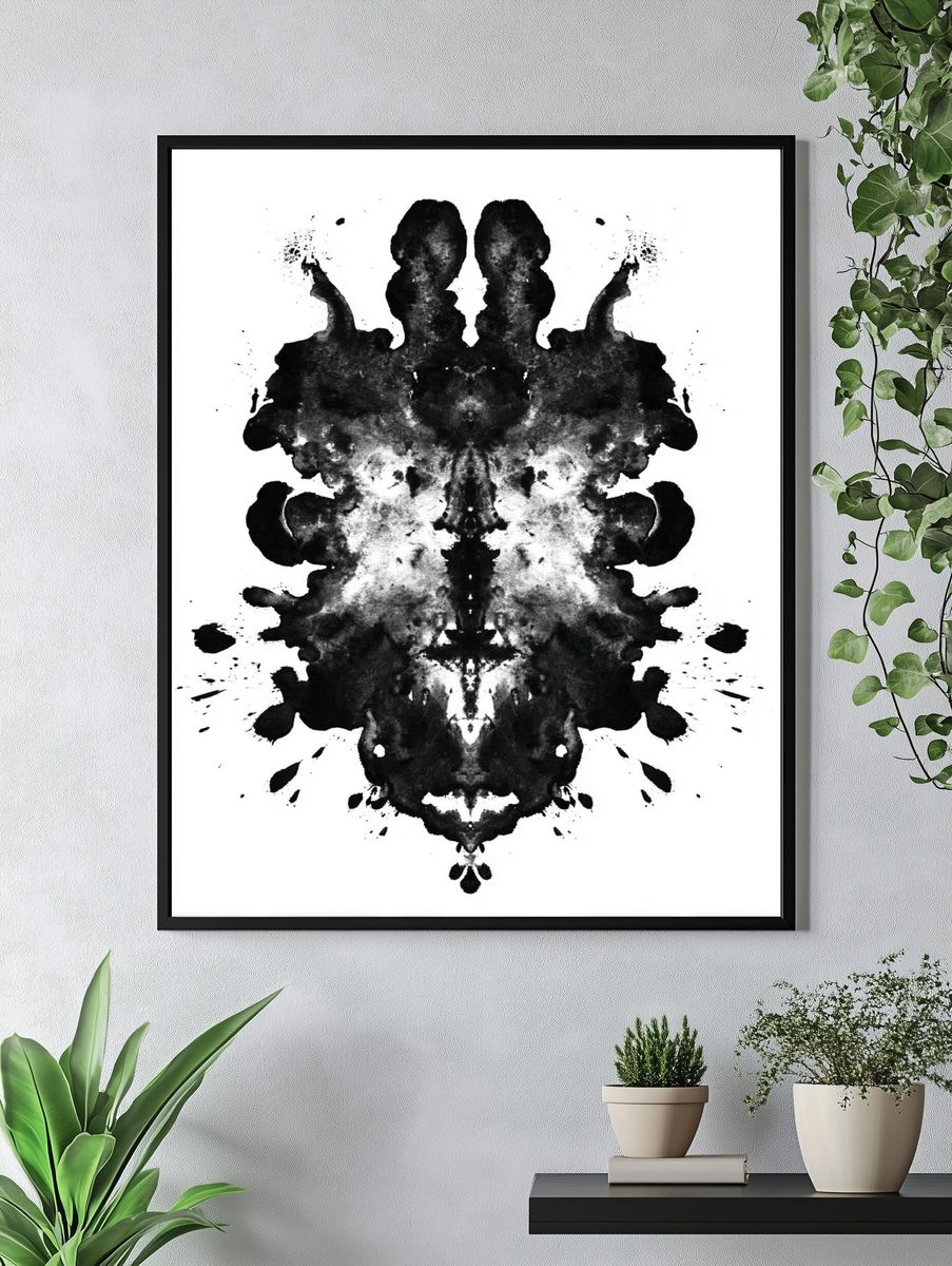 Abstract Ink Blot Poster. — room view 4