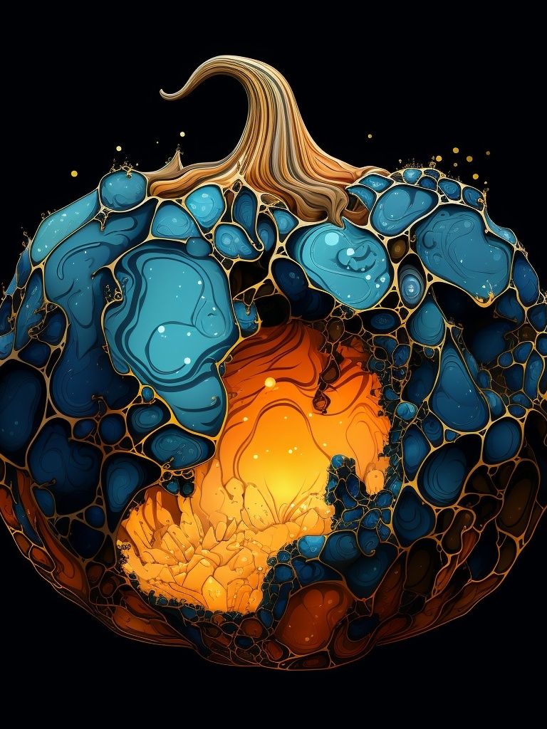 Abstract Pumpkin Glow Poster. poster detail