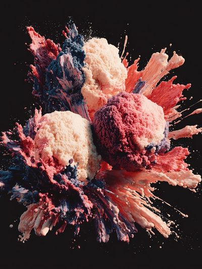 Chromatic Paint Burst Abstract Poster.