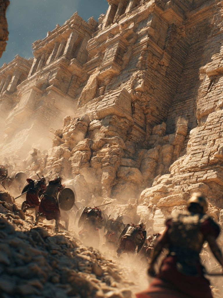 Ancient Warriors — Epic Battle Print. poster — fine-art art