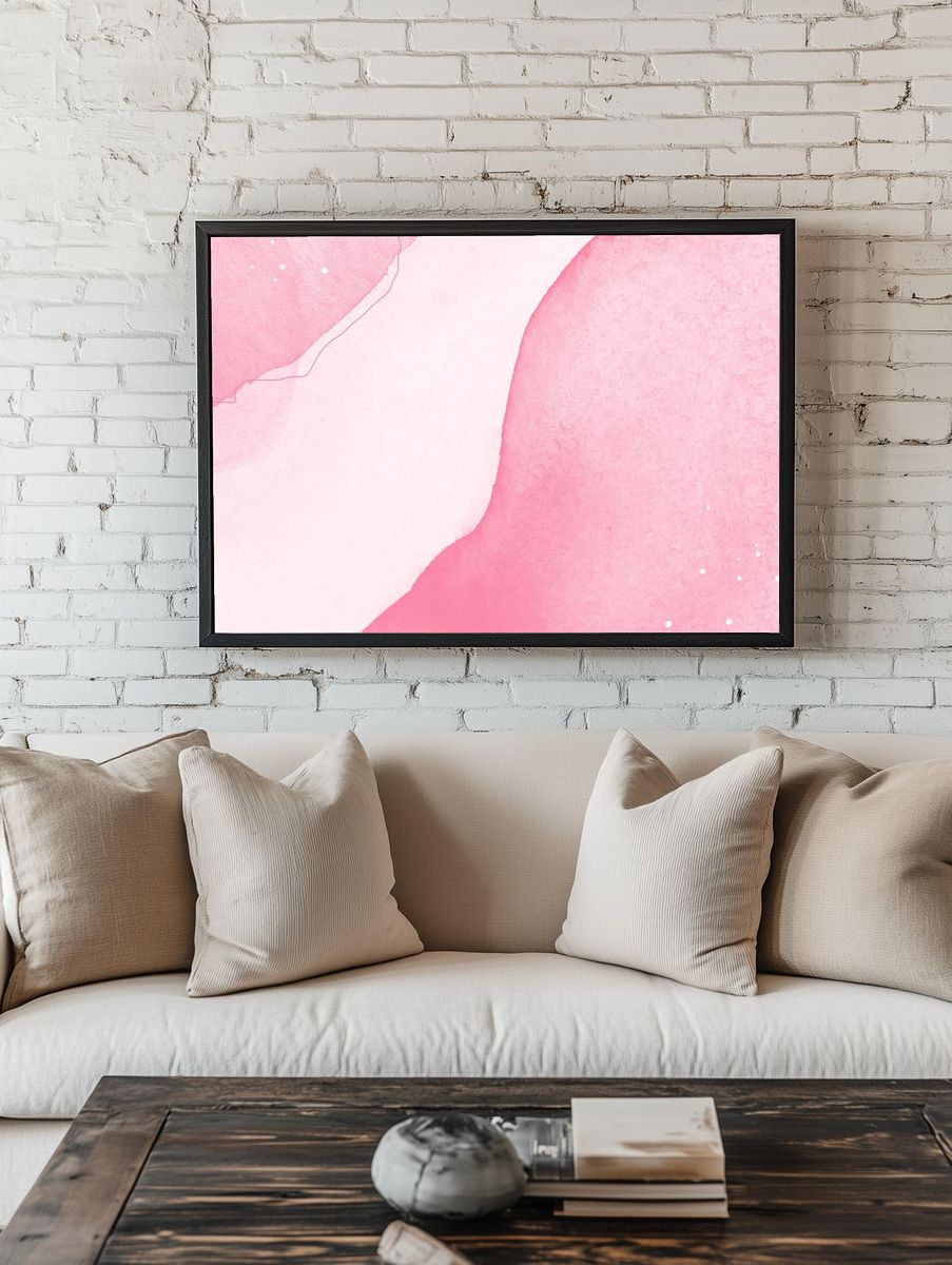 Pink watercolor textured background. — room view 1