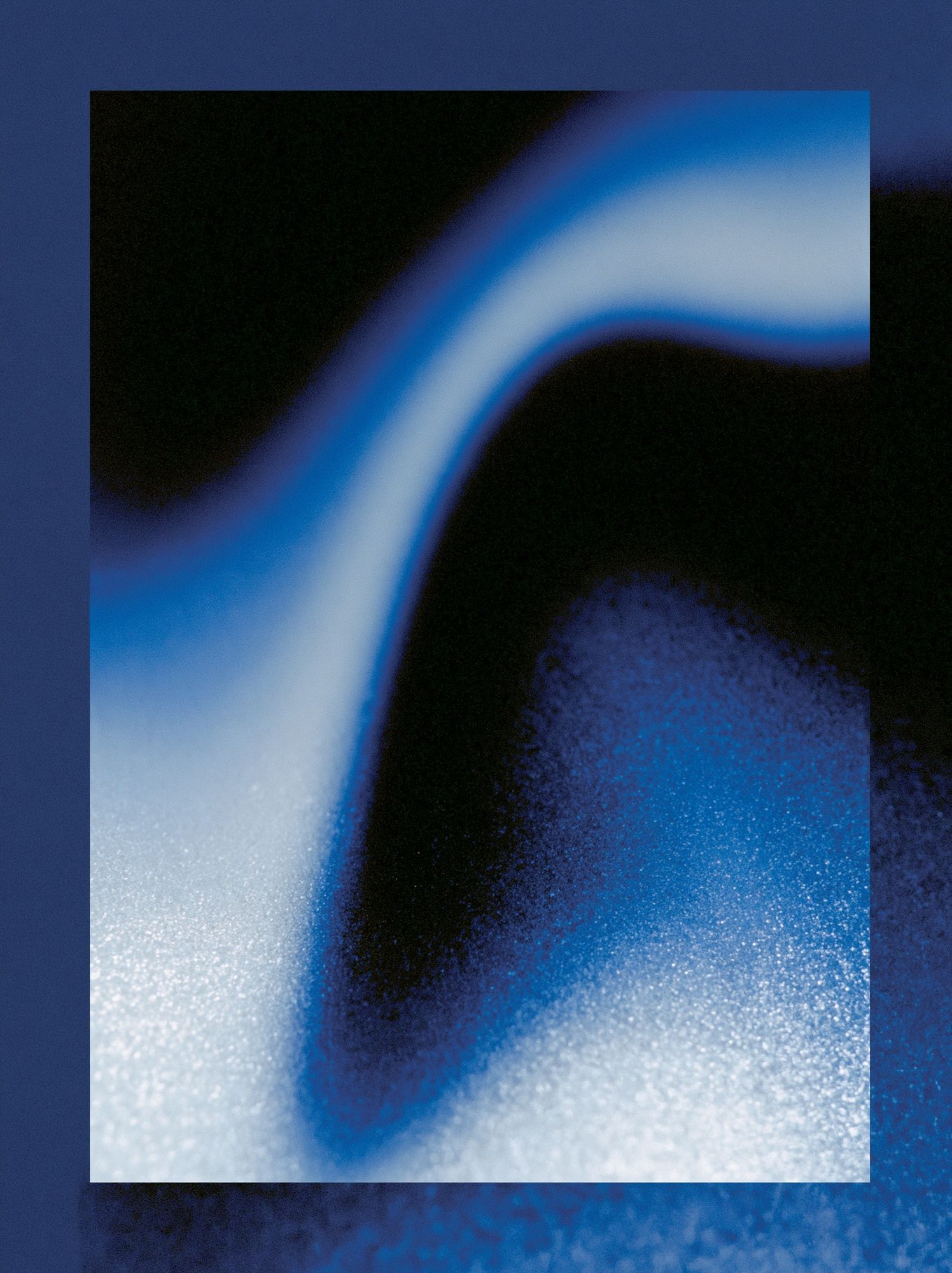 Blue Neon Wave Abstract Print. poster — abstract art