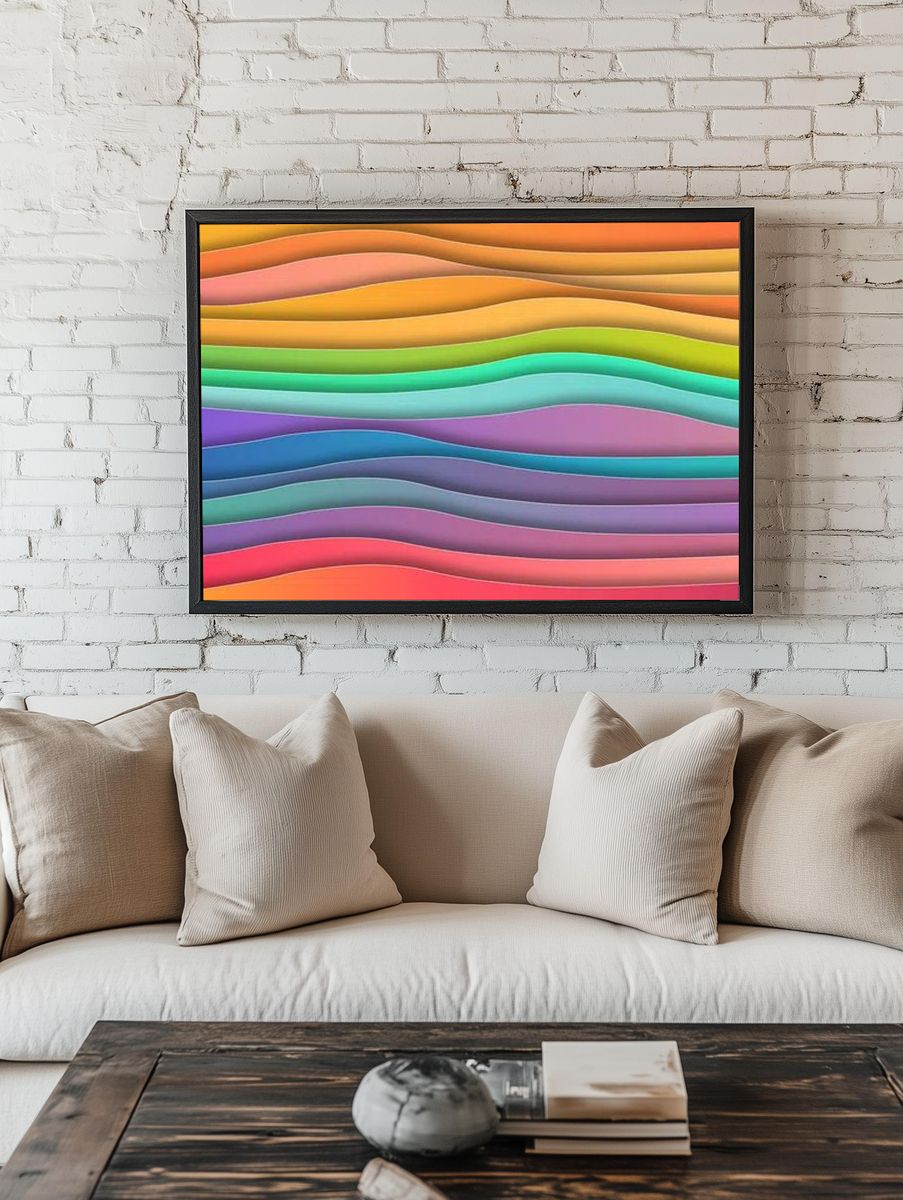 Colorful papers. room preview