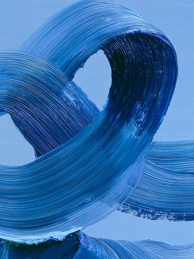 Blue Brushstroke Abstract Poster.