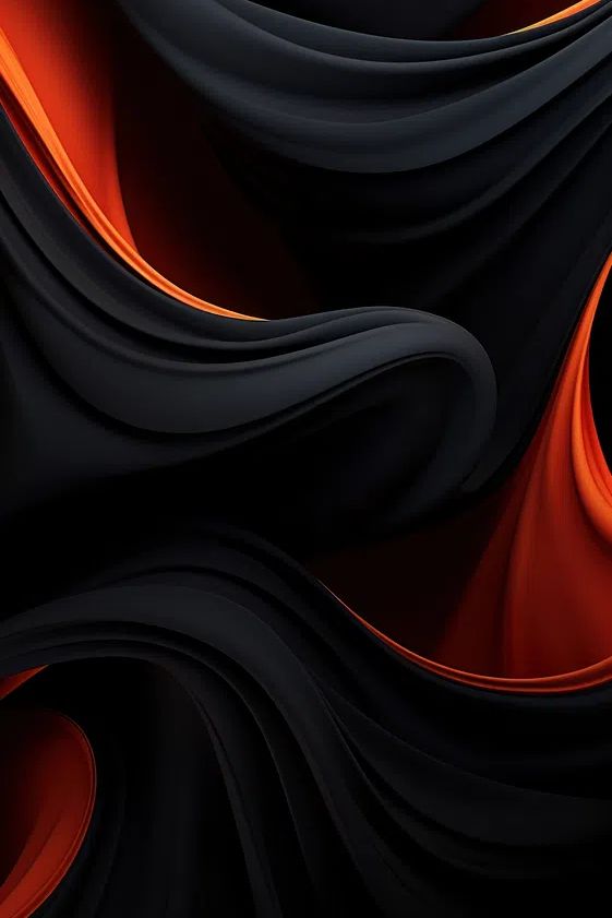 Abstract Black and Red Waves Poster. poster — abstract art