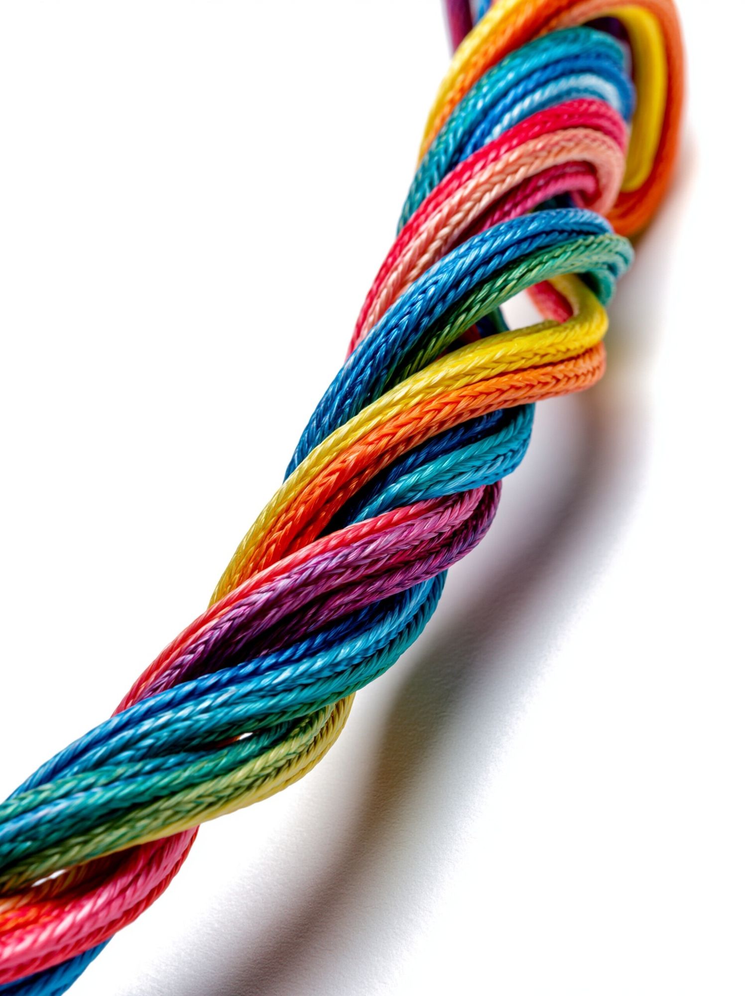 Rainbow Braided Rope Print. poster — abstract art