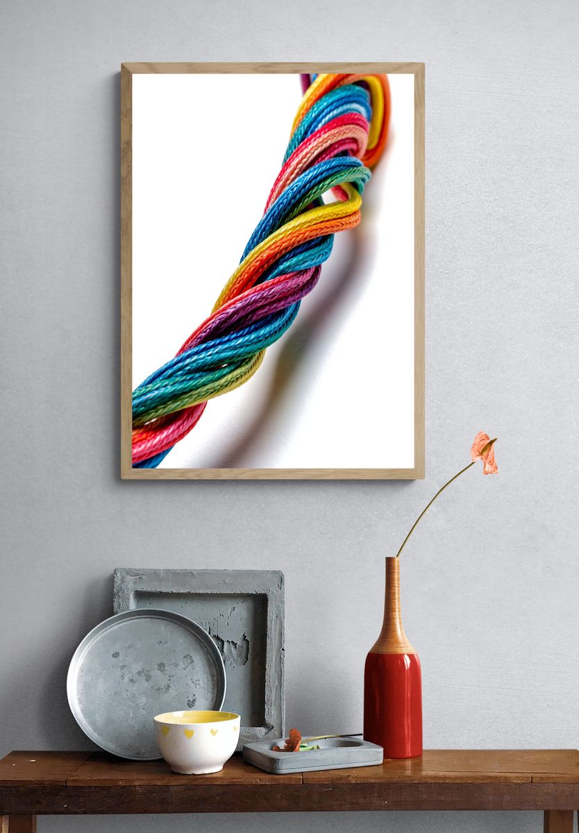 Rainbow Braided Rope Print. — room view 3