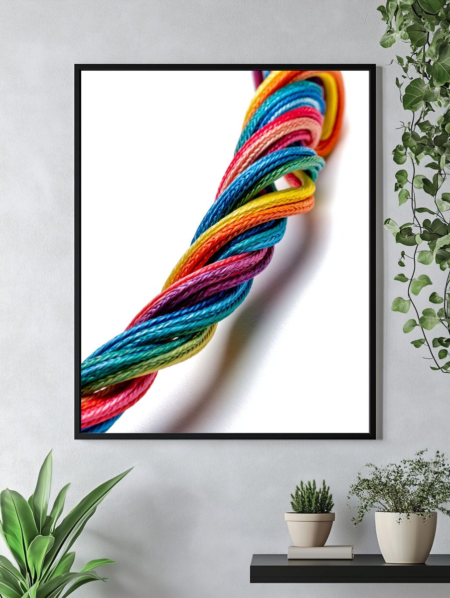 Rainbow Braided Rope Print. — room view 4