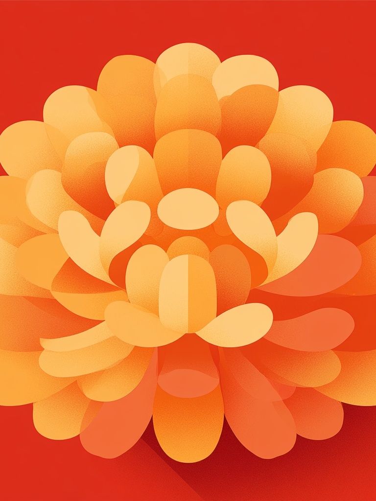 Orange Bloom Abstract Poster. poster detail
