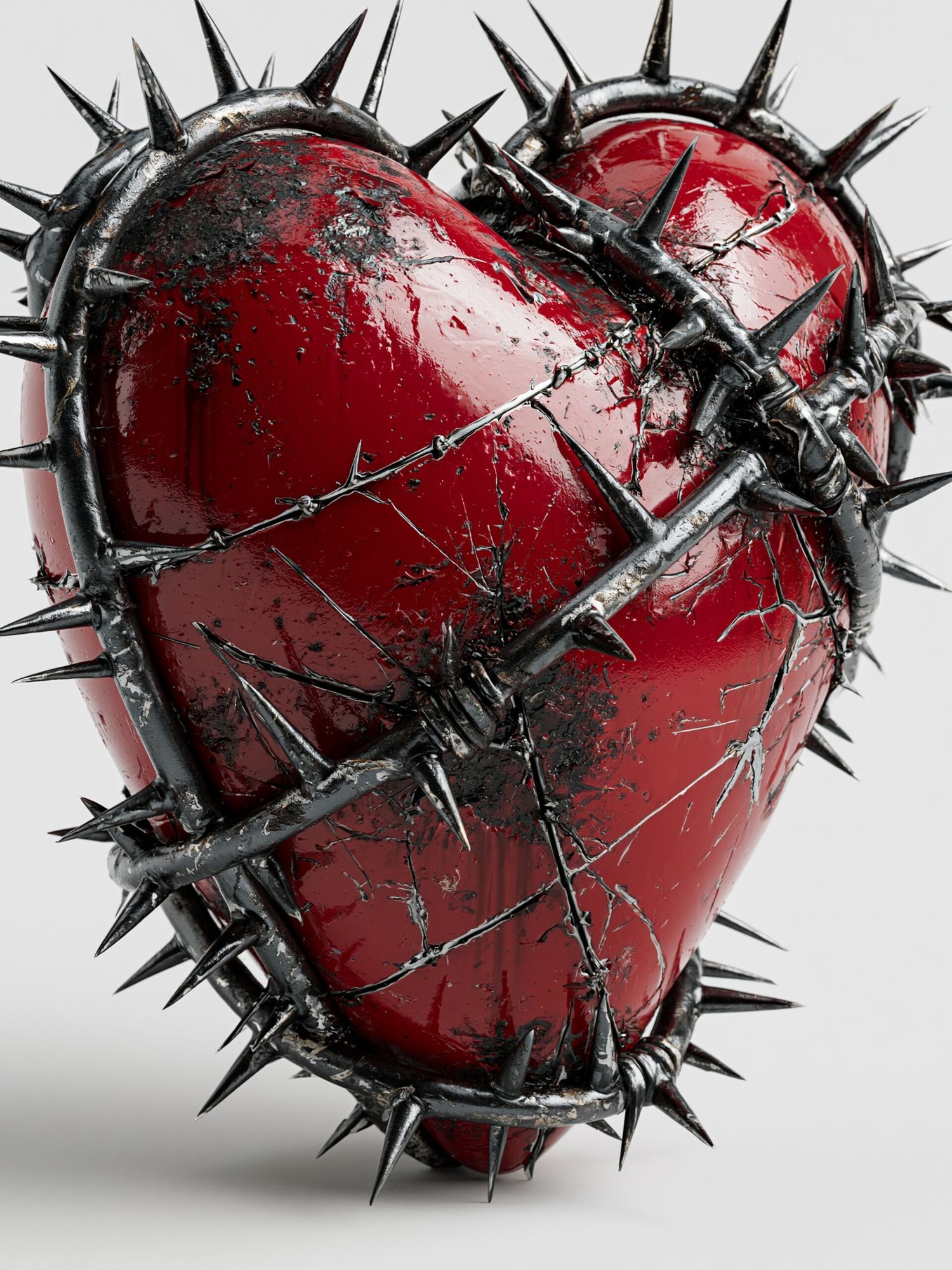 Barbed Wire Heart Abstract Poster. poster detail