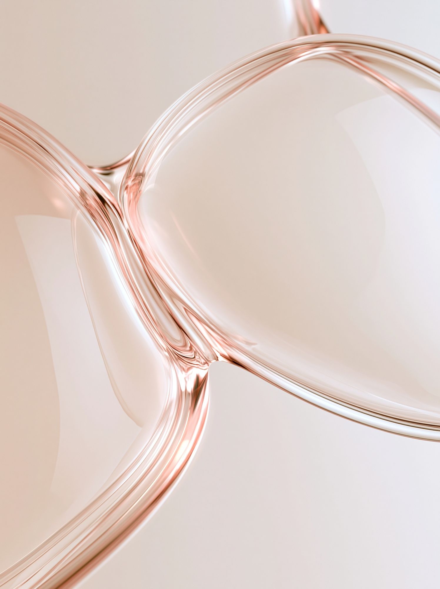 Rose Gold Fluid Abstract Poster. poster detail