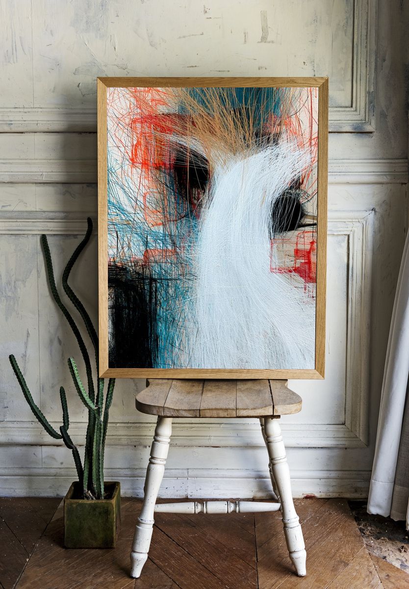 Abstract Brush Texture Poster. room preview