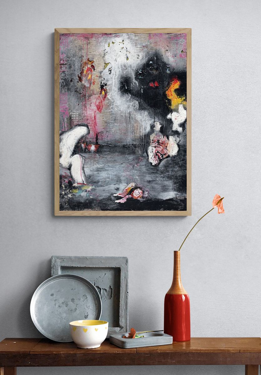 Nocturnal Abstract Expressionism Poster. — room view 3