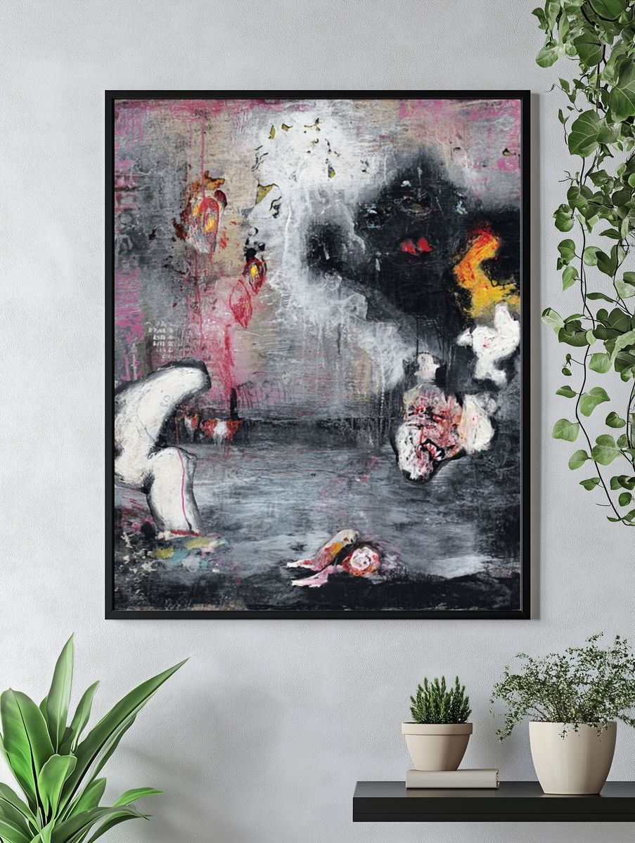 Nocturnal Abstract Expressionism Poster. — room view 4
