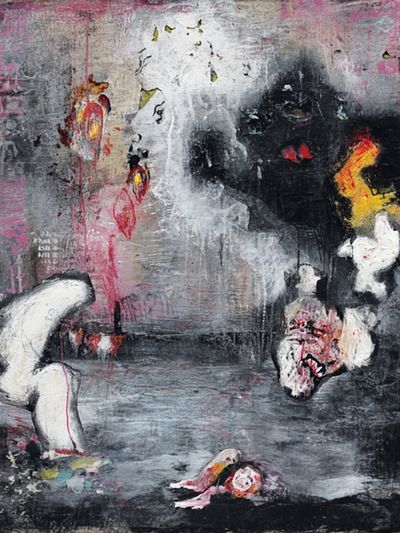 Nocturnal Abstract Expressionism Poster.