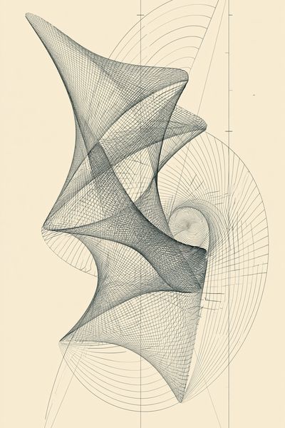 Geometric Line Study Abstract Poster. poster