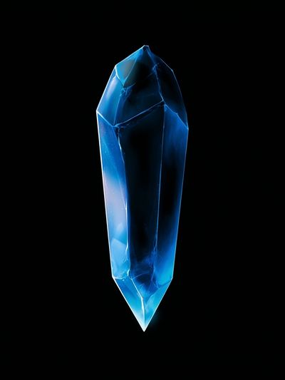 Blue Crystal Abstract Poster. poster