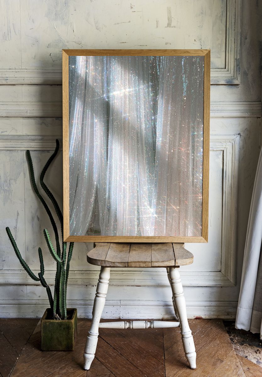 Iridescent Curtain Abstract Poster. room preview