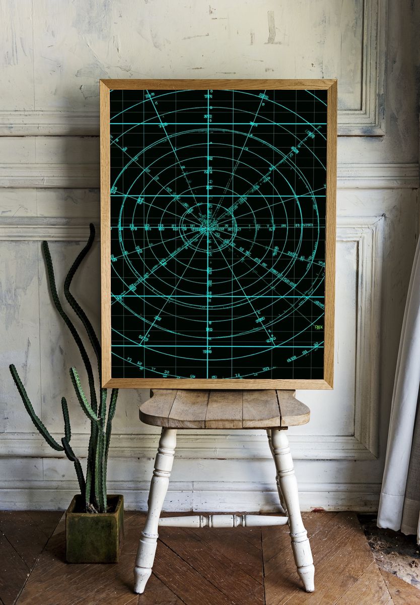 Celestial Radar Grid Poster. room preview