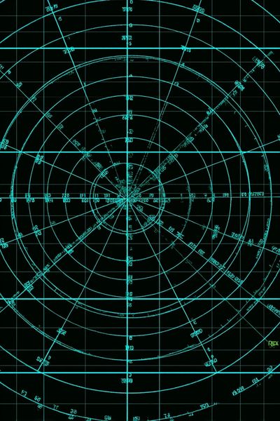 Celestial Radar Grid Poster. poster print
