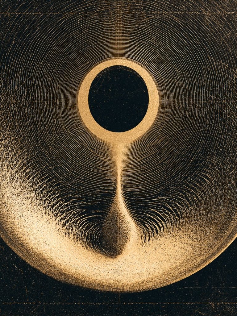 Golden Eclipse Abstract Poster. poster — abstract art