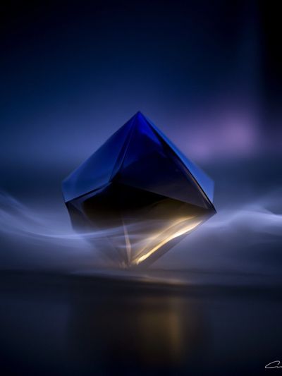Floating Crystal Abstract Poster. poster print
