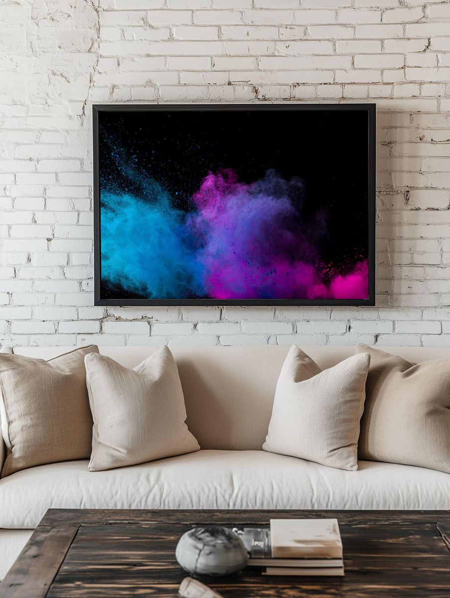 Free gradient color splash photo. — room view 1