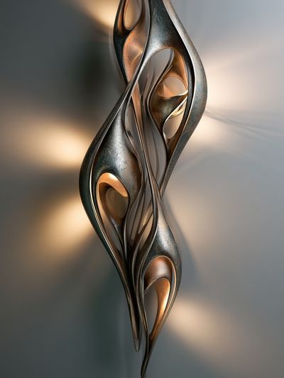 Sculptural Abstract Light Poster.