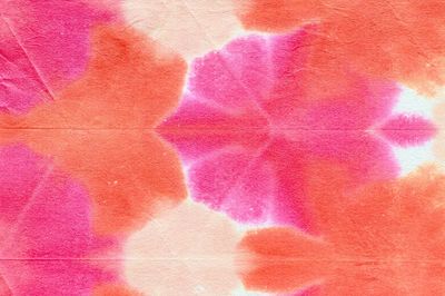 Orange pink shibori patterned background. poster print