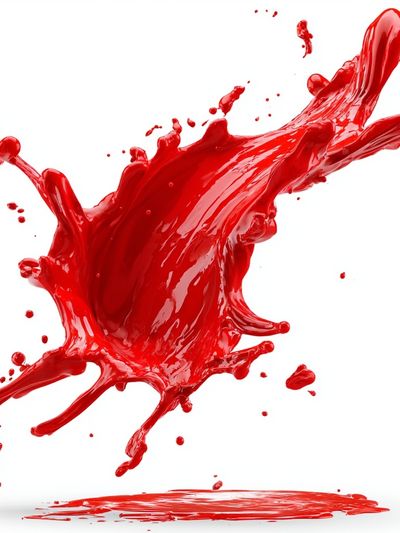 Red Paint Splash Abstract Poster.