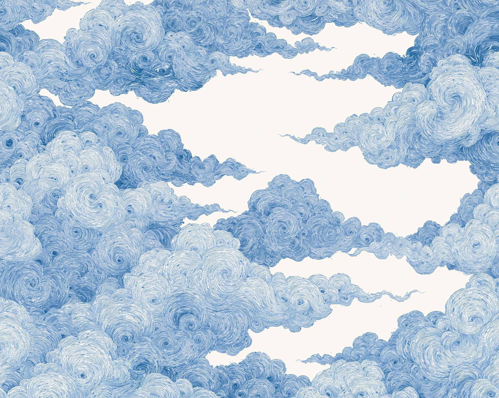 Blue Cloudscape Abstract Print. poster — abstract art