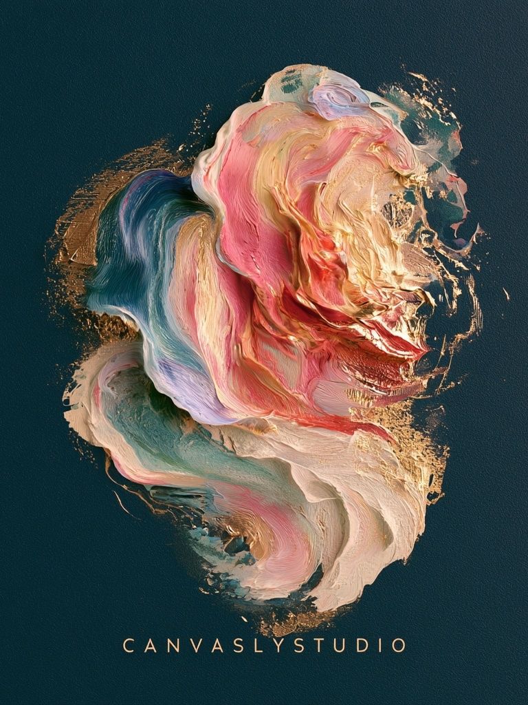 Abstract Pastel Swirl Poster. poster detail