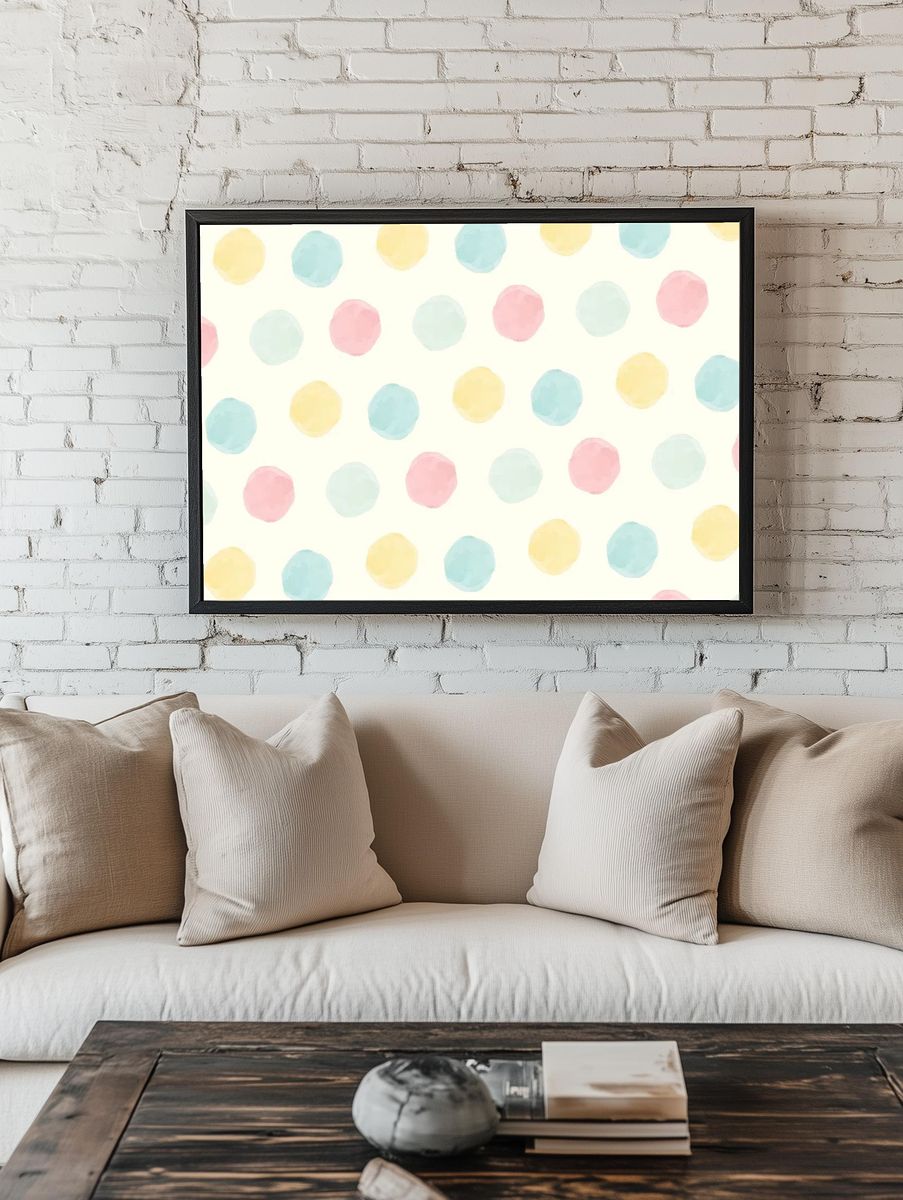 Colorful geometric seamless pattern background. — room view 1