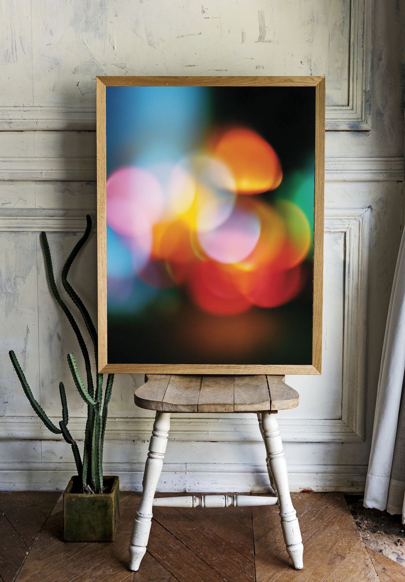 Colorful Bokeh Abstract Poster. — room view 1