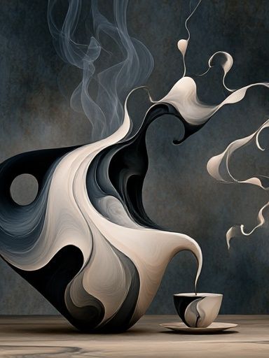 Smoke Abstract Sculpture Poster. poster detail