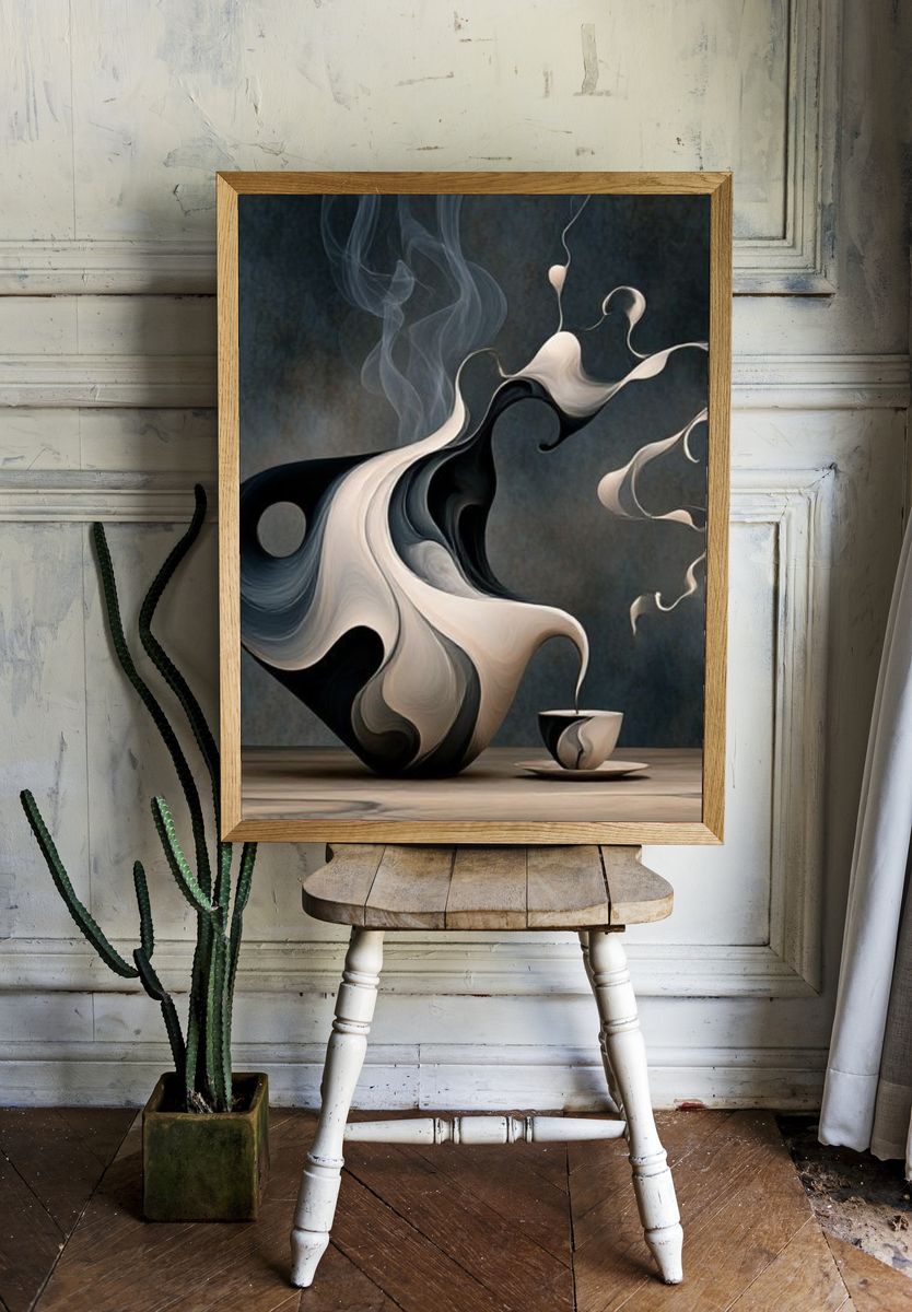 Smoke Abstract Sculpture Poster. room preview