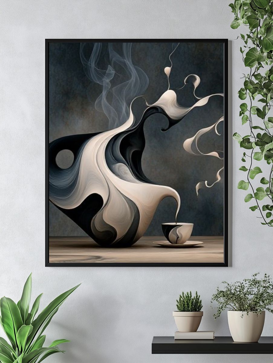Smoke Abstract Sculpture Poster. — room view 4