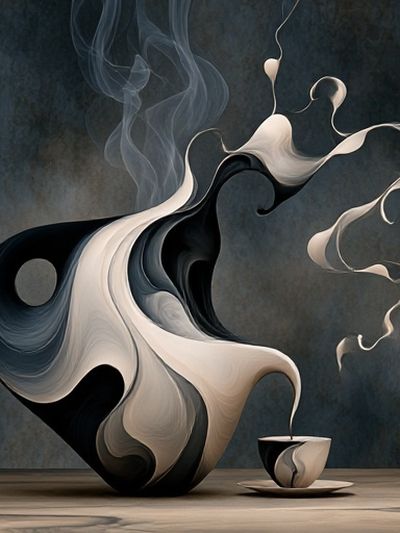 Smoke Abstract Sculpture Poster. poster
