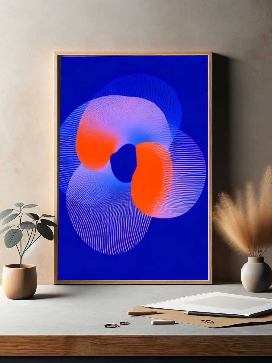 Electric Orbital Abstract Poster. — room view 2