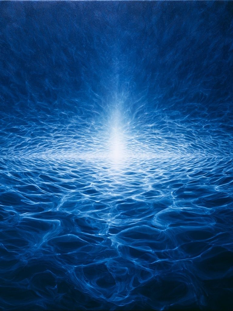 Blue Ocean Light Abstract Print. poster detail