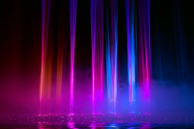 Neon Light Beams Abstract Poster. poster