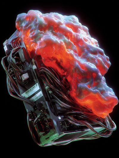Cybernetic Core Abstract Poster. poster