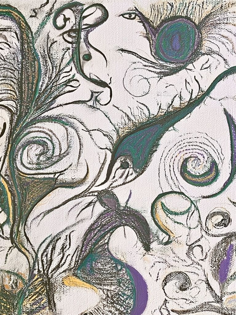 Peacock Feathers Abstract Print. poster detail