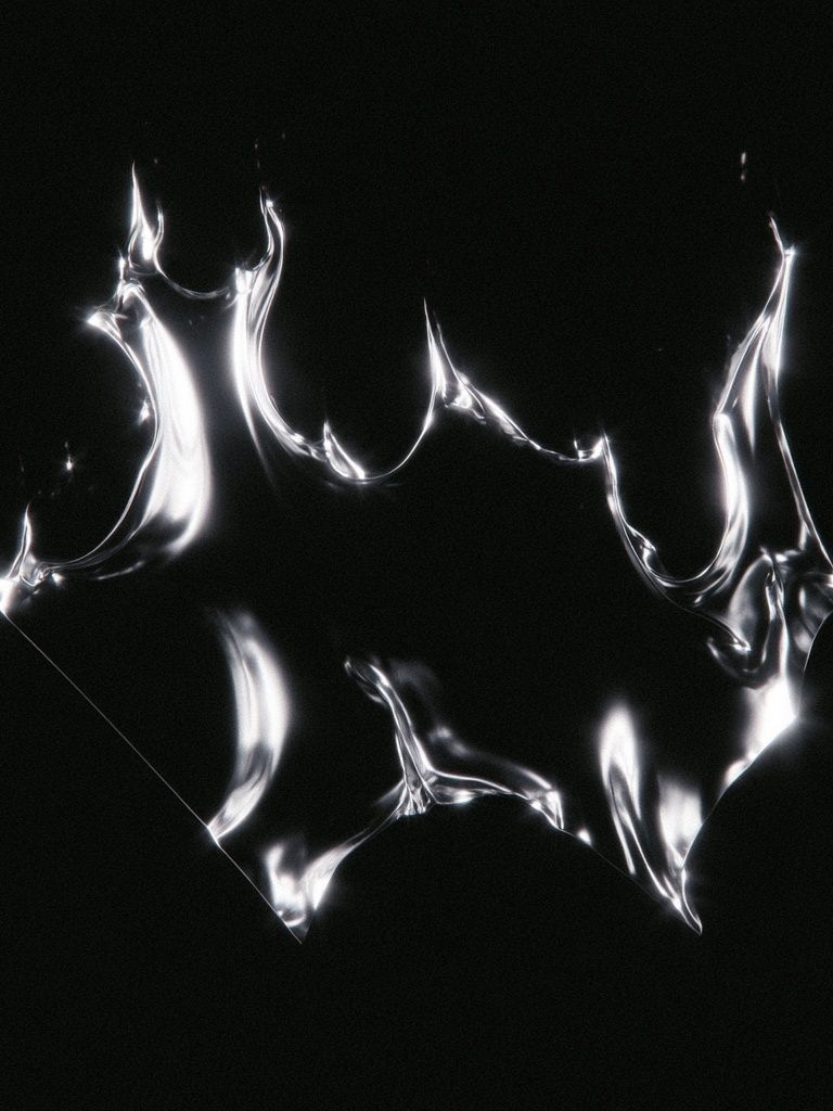 Silver Liquid Abstract Poster. poster — abstract art