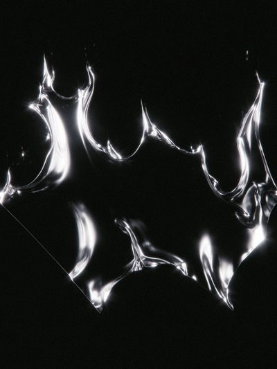 Silver Liquid Abstract Poster.