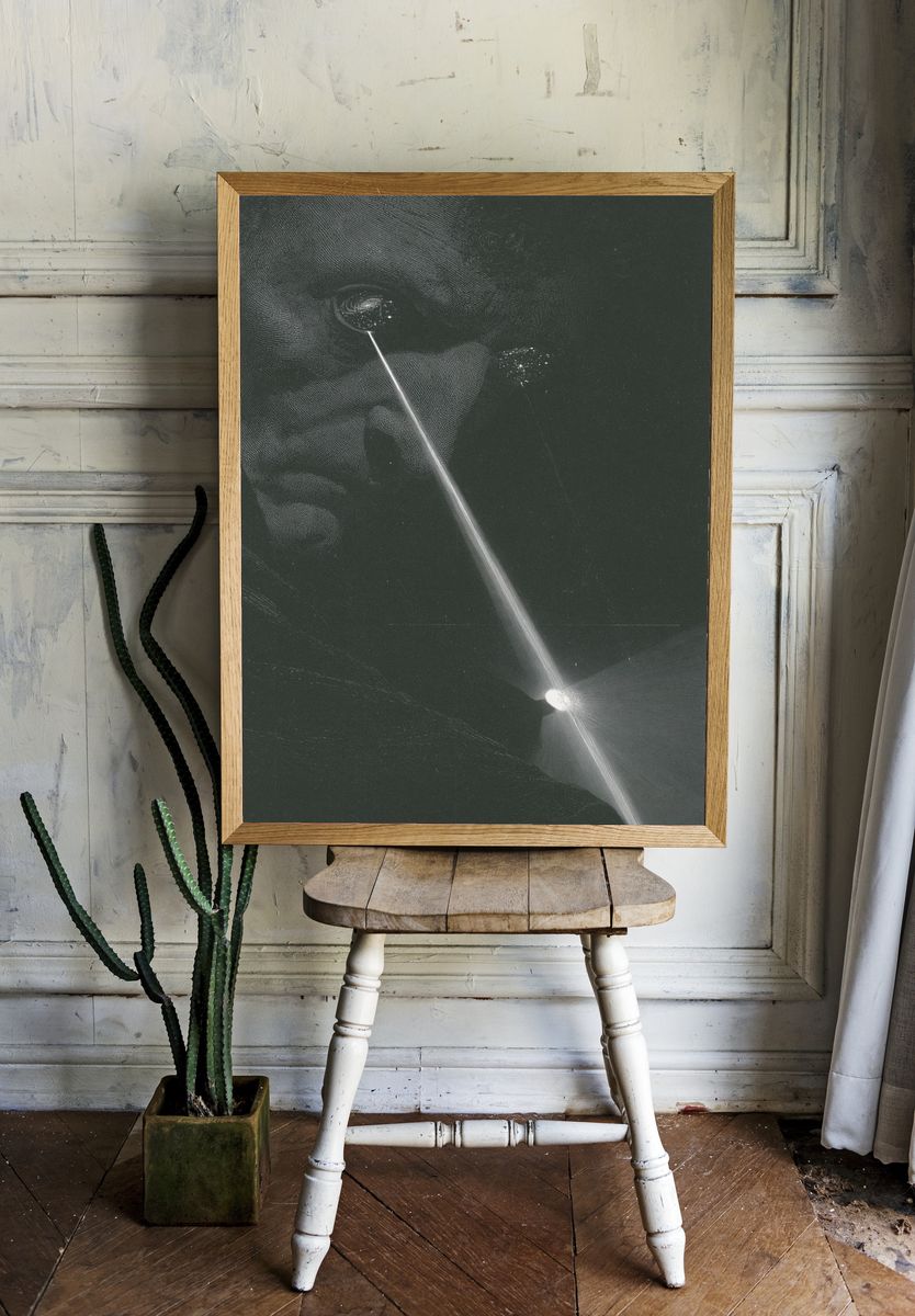 Moonbeam Abstract Print. — room view 1